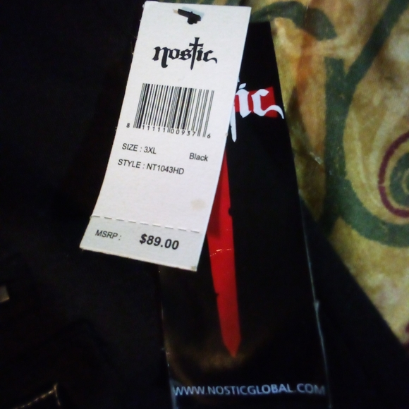 Nostic Gothic Graphic Embroidered Studded Hoodie Jacket Men's 3XL (?) Black NWT - Picture 11 of 12